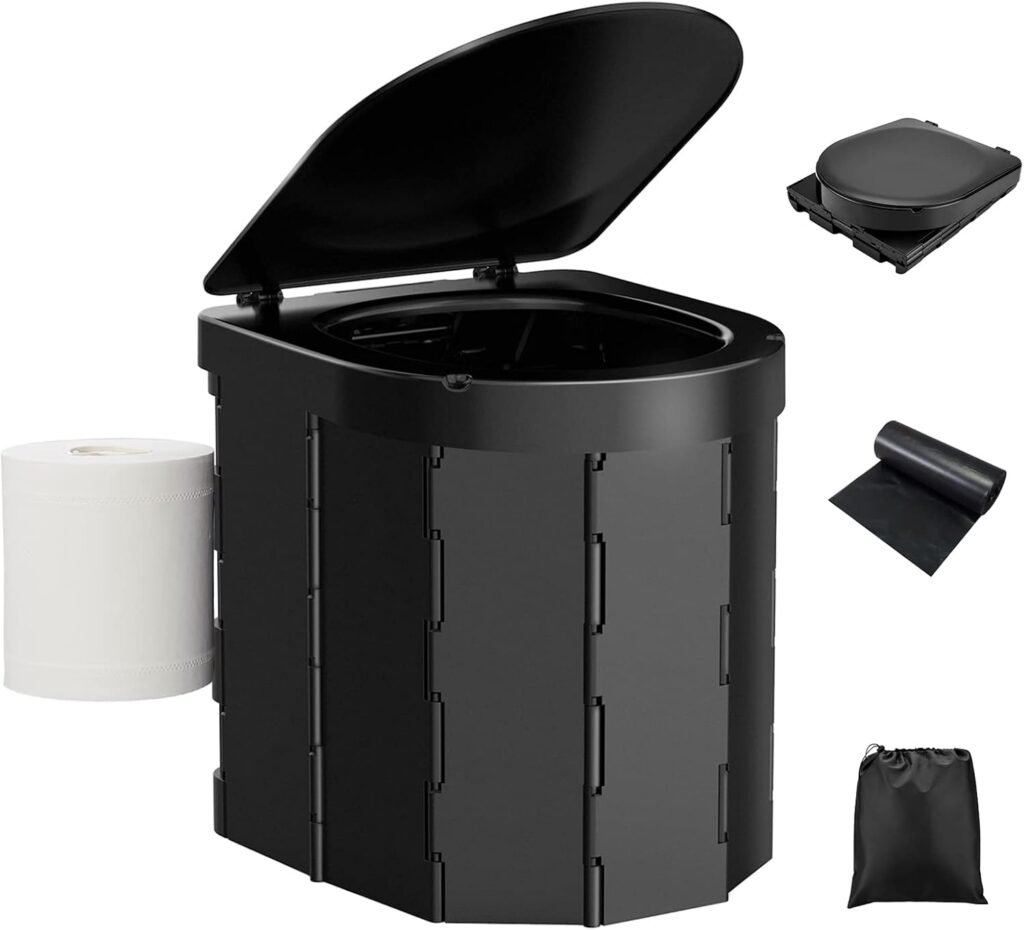 Opvouwbaar draagbaar campingtoilet voor kamperen en reizen