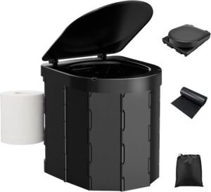 Opvouwbaar draagbaar campingtoilet voor kamperen en reizen