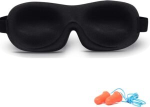 Verstelbaar zijden slaapmasker met oordopjes