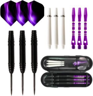 Tungsten dartpijlen set met aluminium shafts en flights, professionele dartset