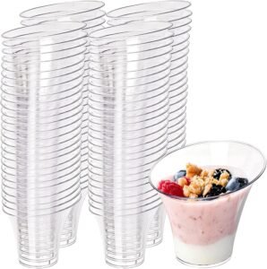 Dessertbekers – Herbruikbare Transparante Hapjesbekers voor IJs, Mousse en Pudding – 50 Stuks – 180 ml