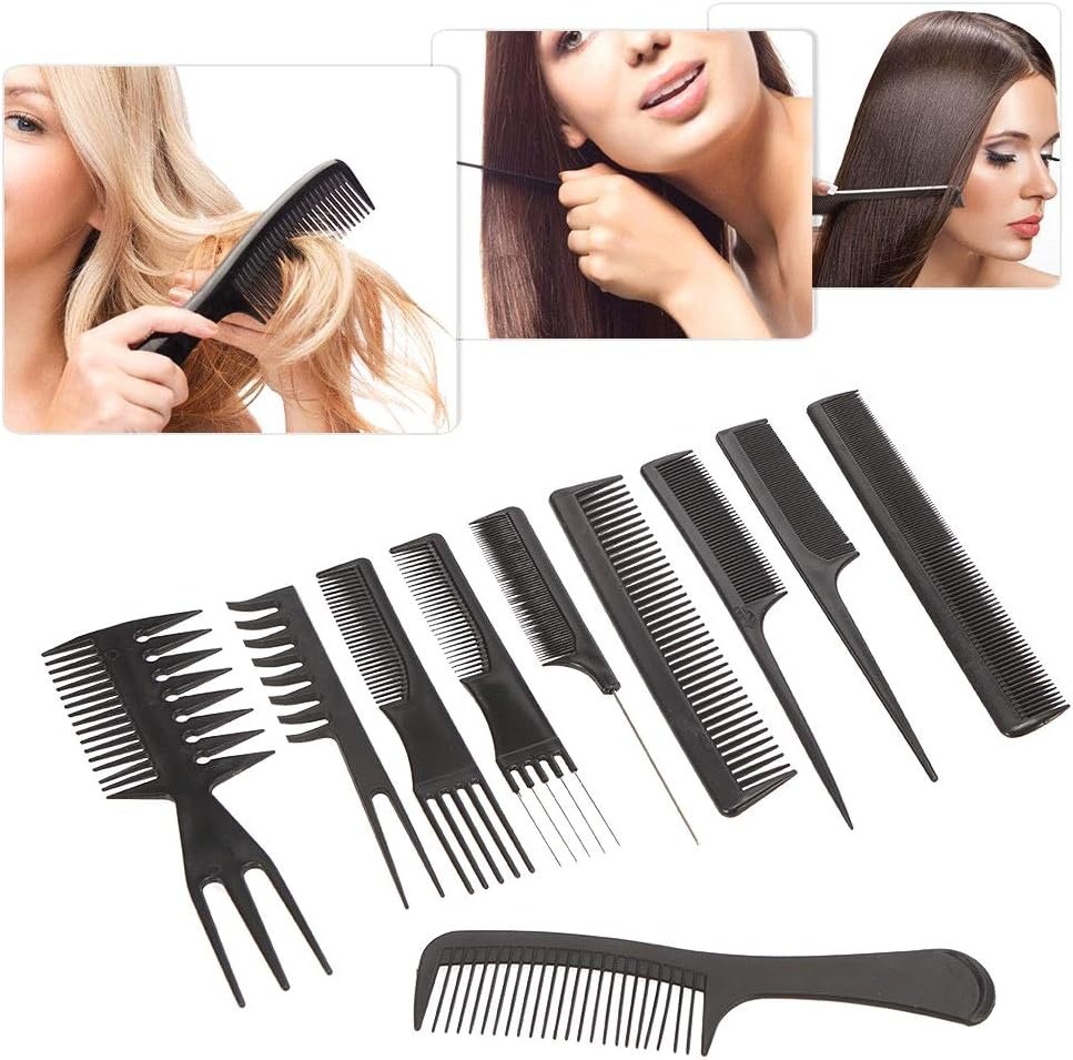 Professionele haarstylingkammen en haarclips set voor kappers en thuisgebruik met ergonomisch ontwerp