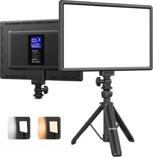 LED videolamp met ministatief 3200-5600K voor fotografie en conferenties
