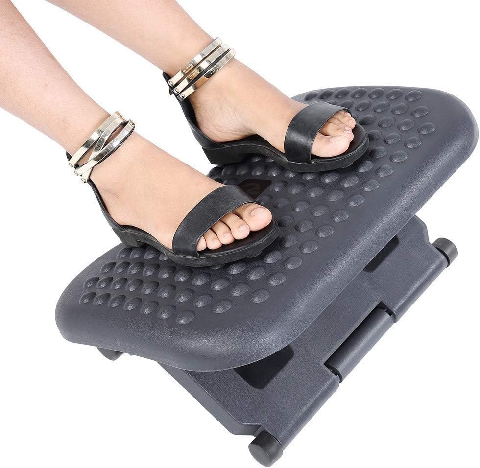 Verstelbare ergonomische voetensteun voor bureau met massagefunctie
