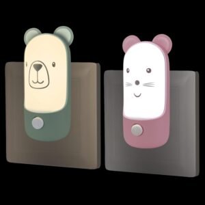 2 stuks kinder wandlampjes met schakelaar voor baby- en kinderkamer