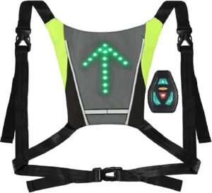 Reflecterend LED-veiligheidsvest voor hardlopen en fietsen met afstandsbediening, verstelbare pasvorm en waterbestendige uitvoering