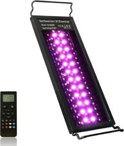 Aquariumverlichting met Afstandsbediening – LED Verlichting voor Zoetwateraquaria – RGB Kleuropties – Uittrekbaar 30-45 cm