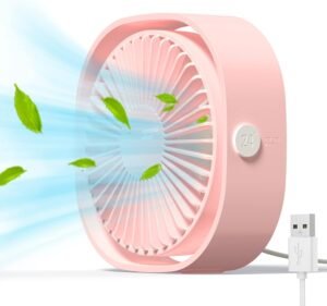 Mini USB Ventilator – Stil – 3 Snelheden – 360° Rotatie – Compact en Draagbaar – Voor Kantoor, Camping en Picknick