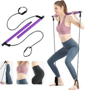 Weerstandsband voor Bodybuilding – Elastische Fitnessband voor Krachttraining – Verstelbaar – paars