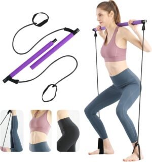 Verstelbare zwarte weerstandsband voor bodybuilding en krachttraining