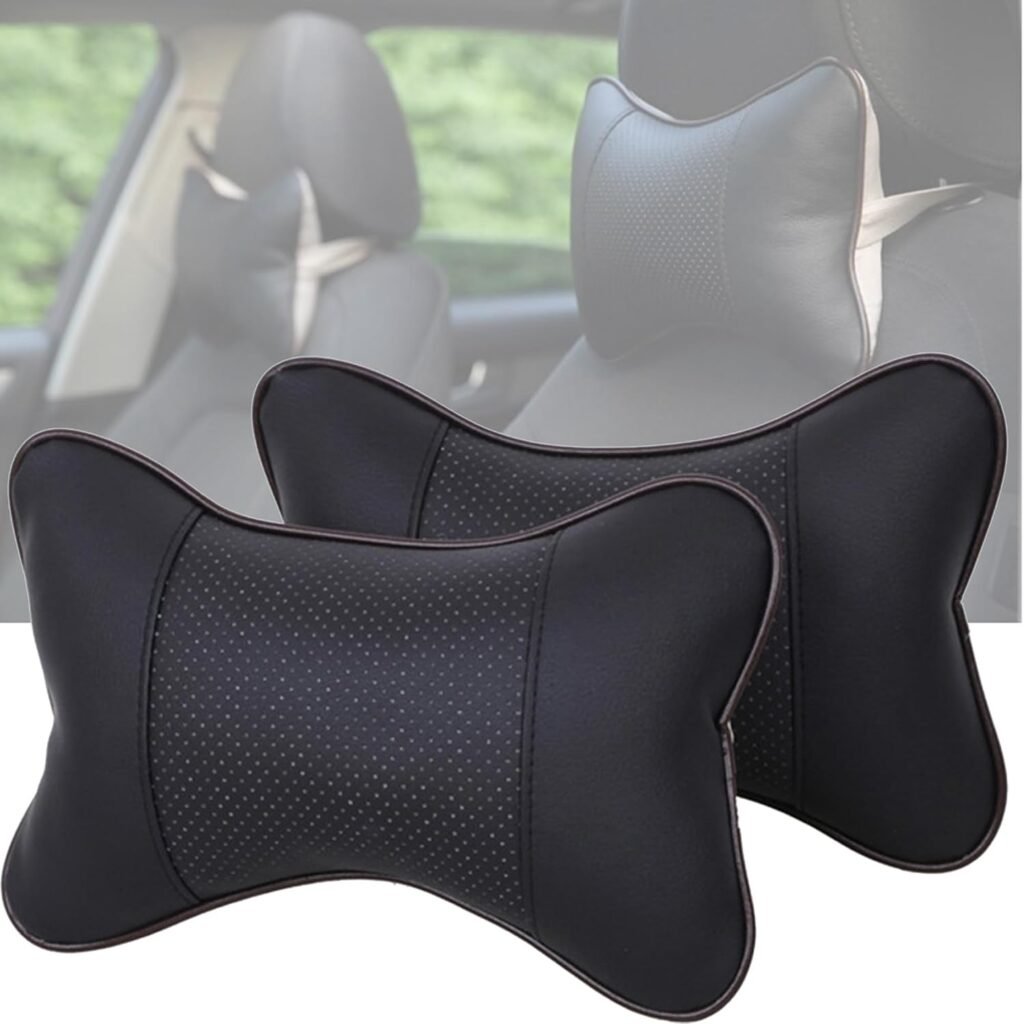 Ergonomisch autokussen zwart voor comfortabele nekondersteuning in autostoel