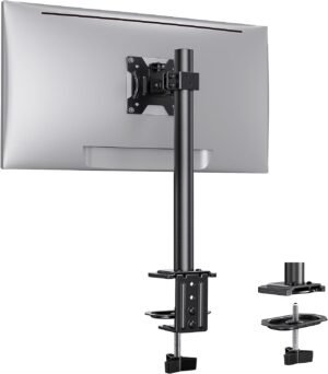 Verstelbare monitorstandaard met arm voor bureau en optimaal kijkcomfort