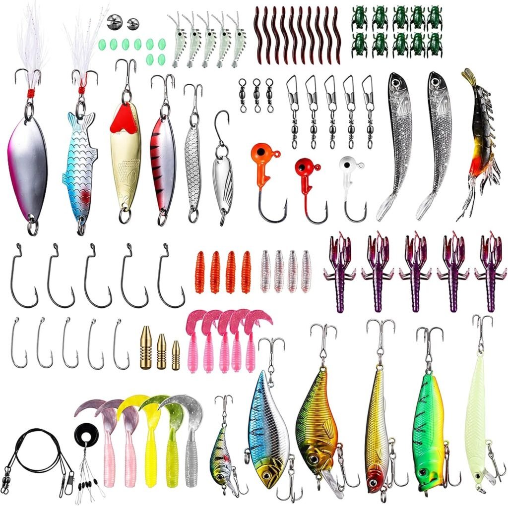 Compleet visaccessoireset met haken, gewichten, dobbers en opbergdoos