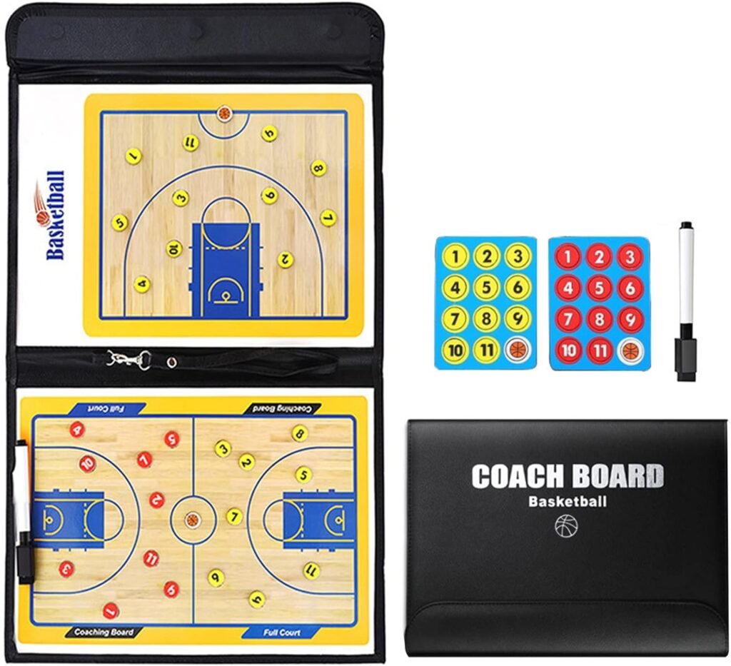 Magnetisch basketbal tactiekbord met marker, magneten en wisser