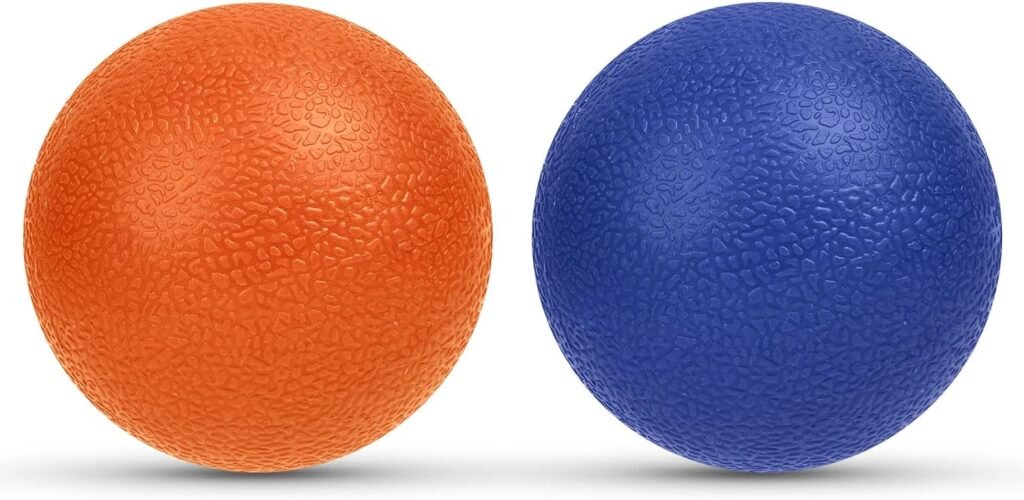 Fascia massagebal set 2 stuks met stekels voor voeten, rug, nek en handen