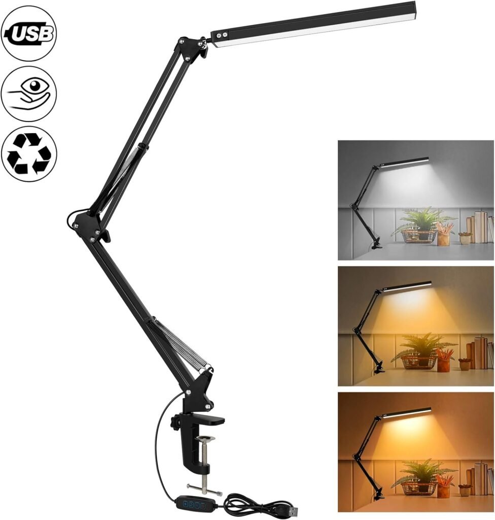 Dimbare monitorlamp met daglicht en flexibele arm