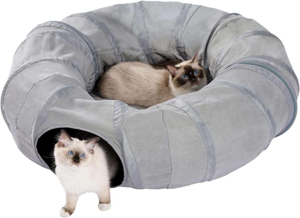 Opvouwbare kattentunnel voor katten - interactief kattenspeelgoed voor binnen en buiten