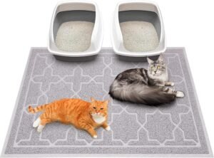Kattenbakmat Waterbestendig – Absorberende Kattenmat – Antislip Onderkant – Gemakkelijk Schoon te Maken en Geurwerend