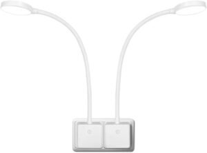 Nachtlampje voor stopcontact met schakelaar, instelbare helderheid en compact wit design