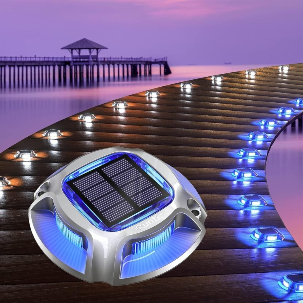 Zonne-vloerverlichting met warm wit licht, waterbestendige vloerspot en automatische sensor