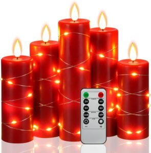 LED Kaarsen Set – Oplaadbare Draadloze Kaarsen met Realistisch Vlambeeld – Afstandsbediening en Timer – Inclusief Laadstation