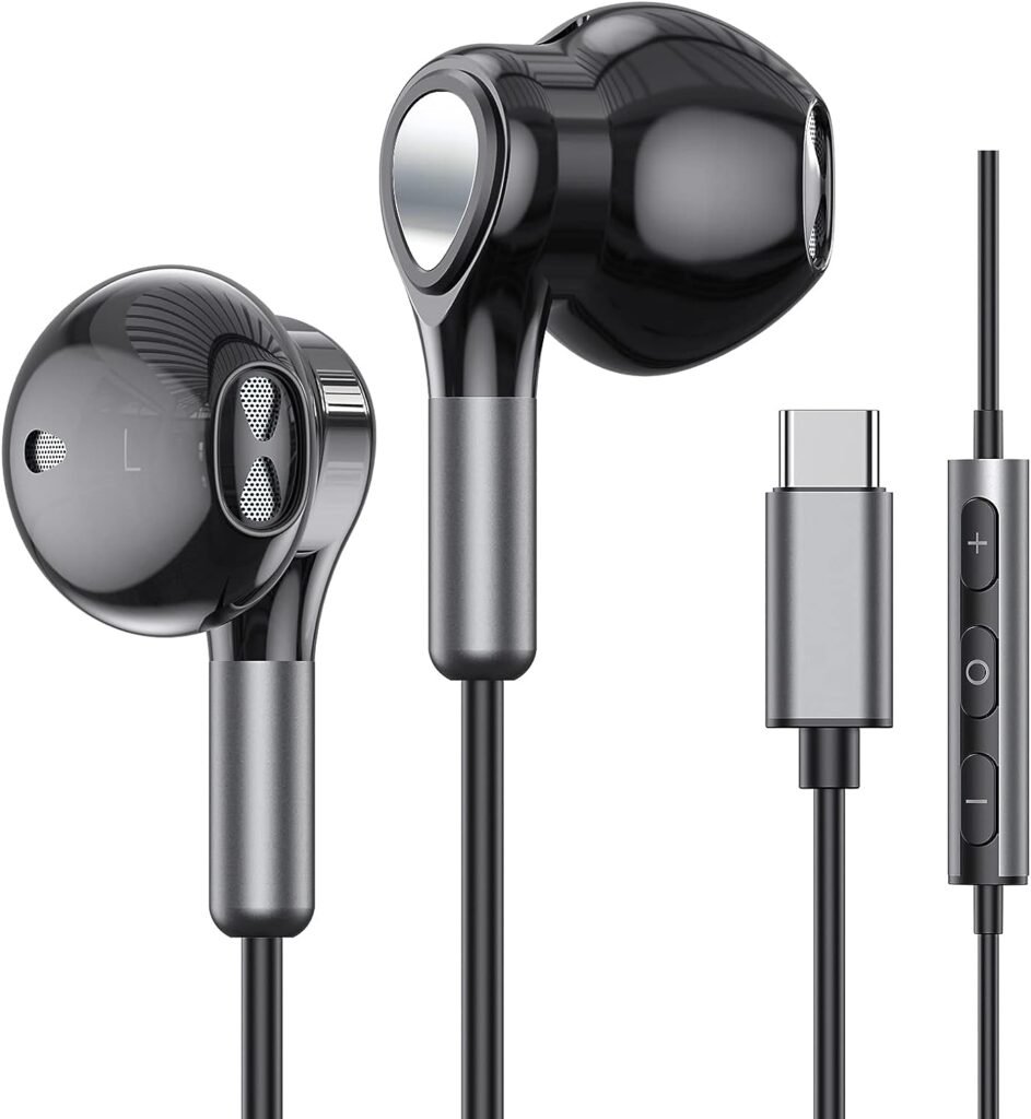 Bedrade in-ear oordopjes met microfoon voor Samsung, zwart