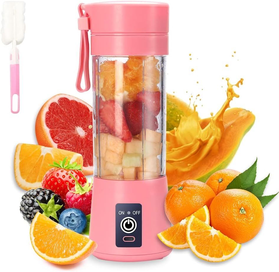 Draagbare oplaadbare blender voor smoothies, compact en geschikt voor thuis en onderweg