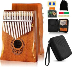 Kalimba Duimpiano 17 Tanden – Thumb Piano voor Ontspanning en Muziekplezier – Handgemaakt van Hout – Inclusief Beschermhoes