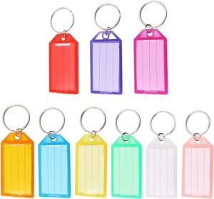 Sleutelhangers met Sleutellabels - Beschrijfbare Sleutelhanger Labels - Voor Thuis, Kantoor en Onderweg - Duurzaam en Handig