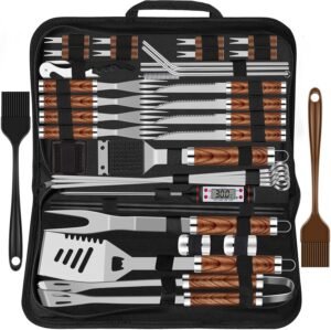 RVS BBQ gereedschap set met roosteraccessoires