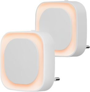 Stopcontact Nachtlicht met Schemersensor – Automatisch Aan/Uit – 3 Lichtsterktes – 2 Stuks Roze