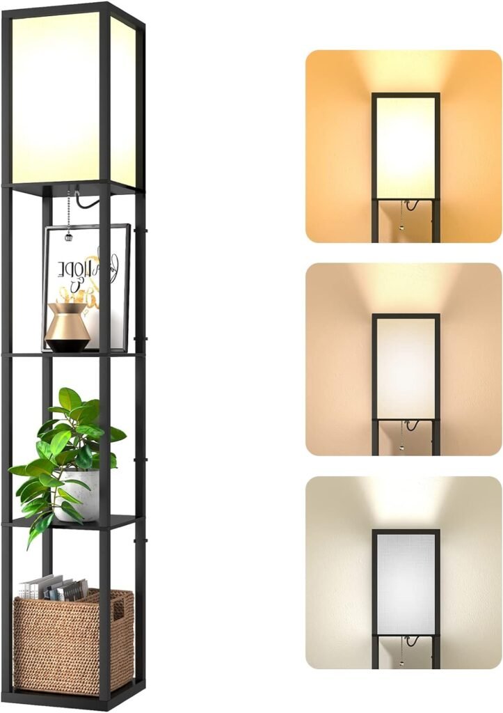 Vloerlamp met verstelbare kleurtemperatuur 3000K tot 5000K en afstandsbediening