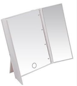 Staande make-upspiegel met LED-verlichting, draaibaar 360 graden, met standaard
