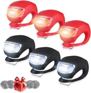 Silicone LED fietslampjes set USB oplaadbaar voor stads- en mountainbikes