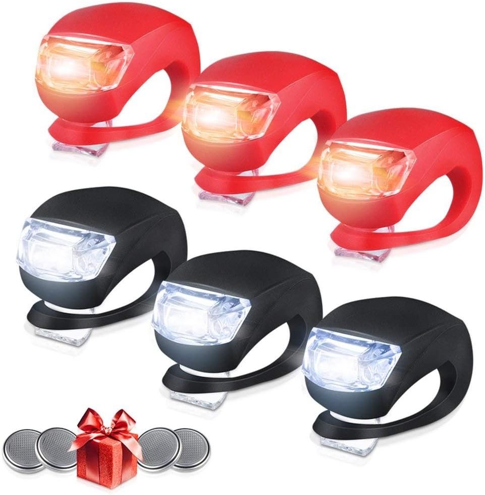 Silicone LED fietslampjes set USB oplaadbaar voor stads- en mountainbikes