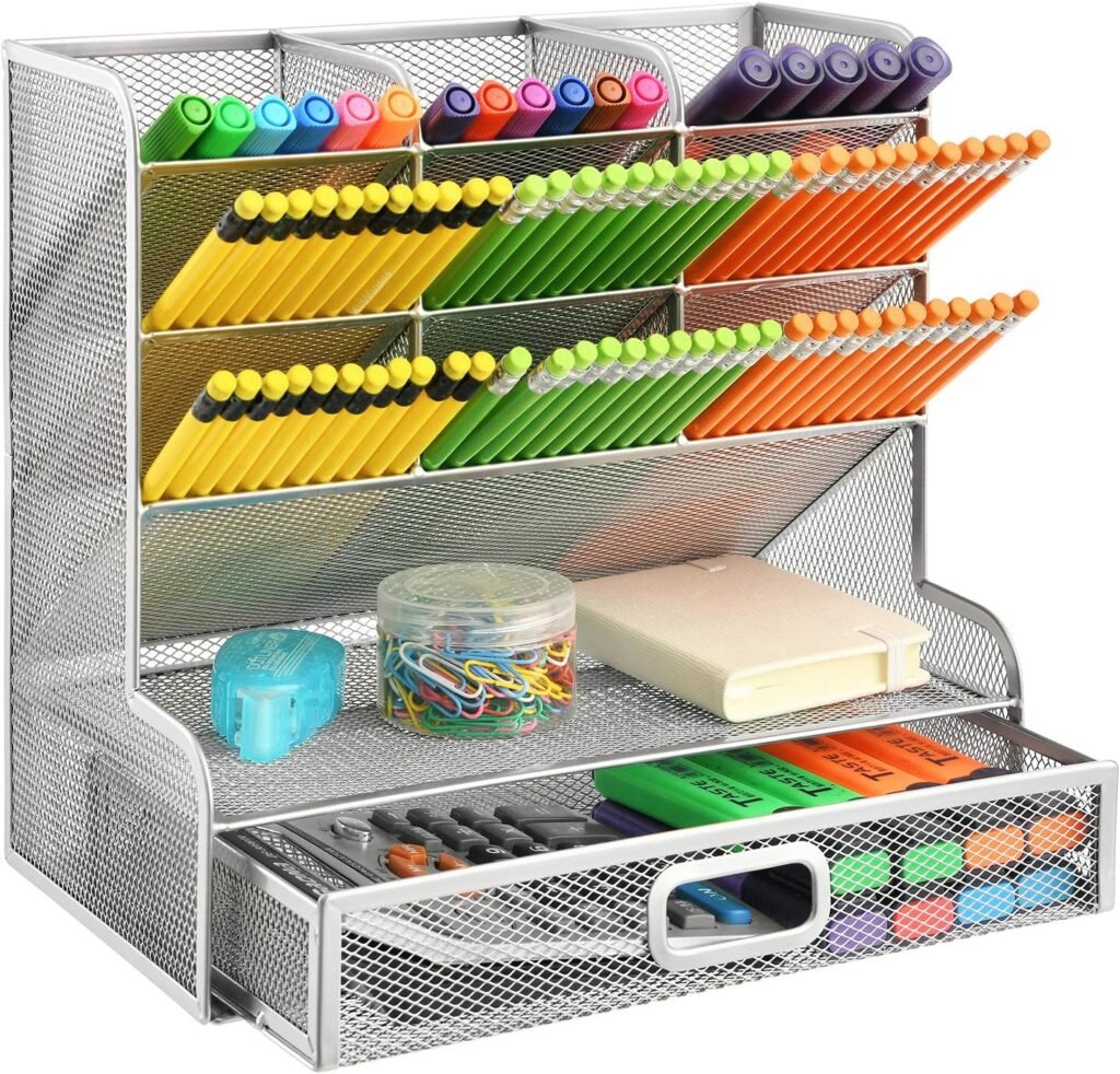 Multifunctionele pennenhouder en bureau organizer voor pennen en papier