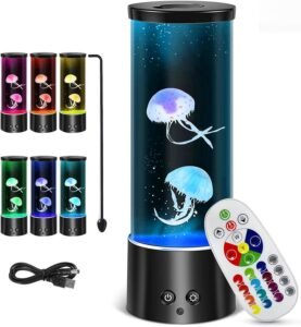 LED Kwallen Aquarium Lamp – Jellyfish Simulatie met Meerkleurige LED Verlichting – Decoratieve Lamp met Afstandsbediening – Batterij Aangedreven