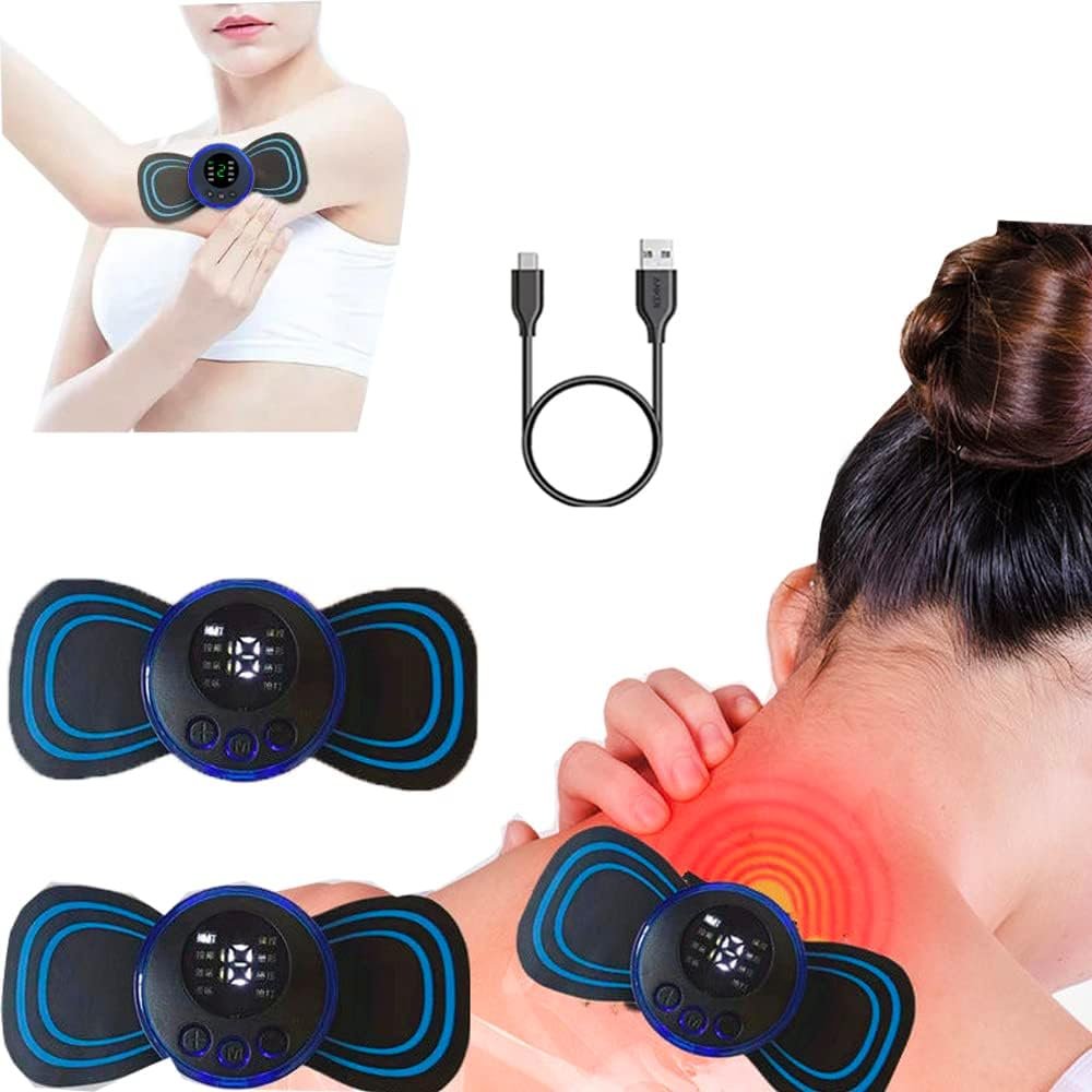 nekmassageapparaat met EMS elektrostimulatie en spierversteviging