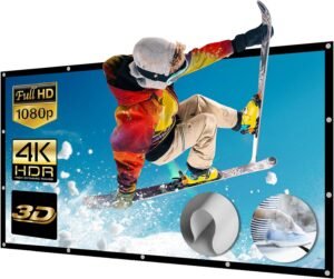 Projectiescherm 250 inch 16:9 voor thuisbioscoop, Full HD 3D 4K, opvouwbaar en draagbaar, 555 x 310 cm