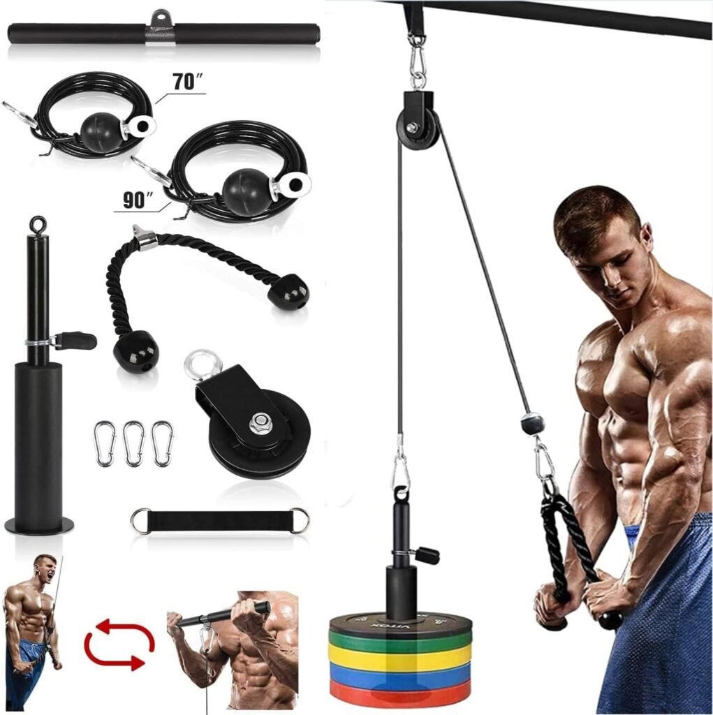 Fitness kabelsysteem met lat pulley voor armkrachttraining thuis