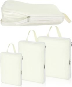 Inpakorganizers Set – Compressiekubussen voor Bagage – Reisorganizers van Polyester – 4 Stuks in Verschillende Maten