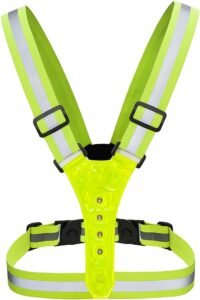 Reflecterend Veiligheidsvest Verstelbaar – Veiligheidsvest voor Volwassenen – Verhoogde Zichtbaarheid voor Fietsen, Hardlopen en Motorrijden – Ademend Comfortabel