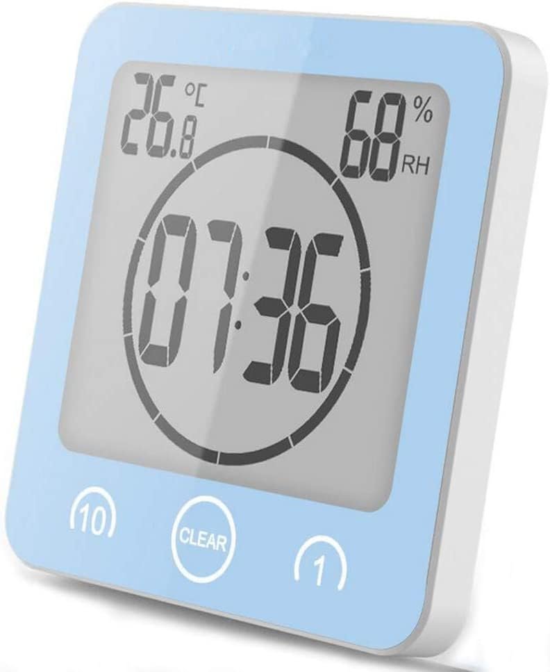 Douche timer met hygrometer en thermometer voor badkamer, waterbestendig en energiebesparend ontwerp