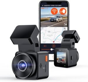 Dashcam 1080p met spraakbesturing, parkeerbewaking en 170 graden kijkhoek