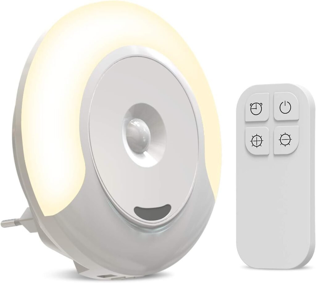 LED nachtlampje met afstandsbediening en 11 helderheidsstanden voor slaapkamer en kinderkamer