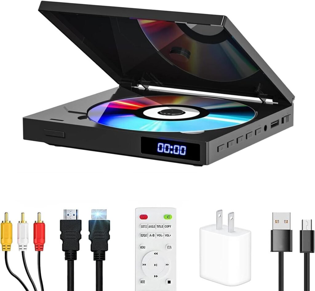 Draagbare DVD-speler met 9 inch scherm voor onderweg en reizen