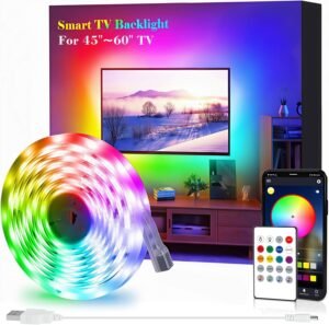 LED-stripverlichting USB voor TV, 3 meter, met afstandsbediening en synchronisatie, voor 45-60 inch TV