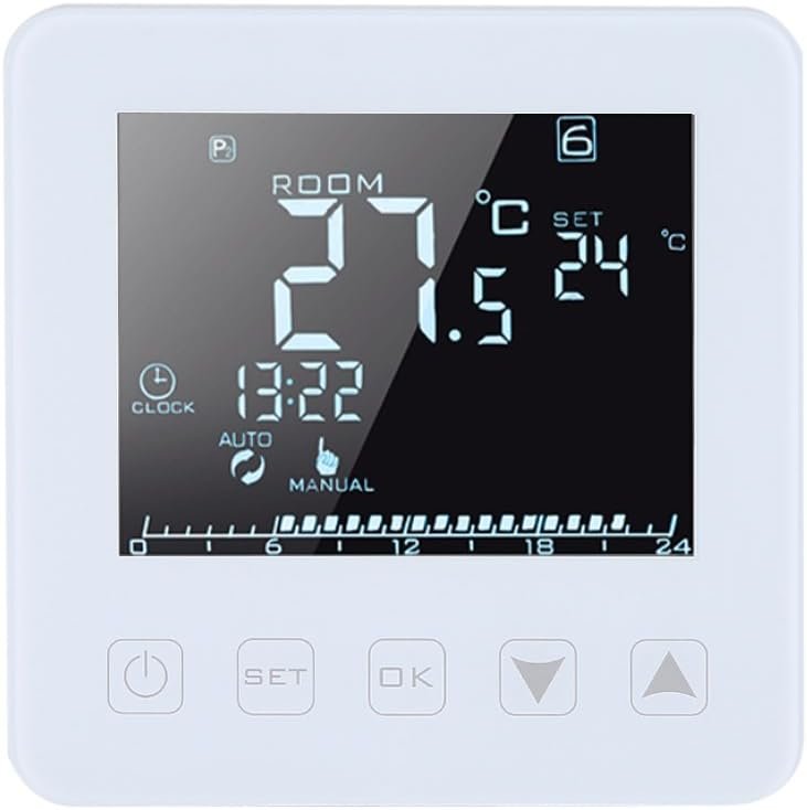 Programmeerbare thermostaat voor elektrische verwarming en kamertemperatuurregeling