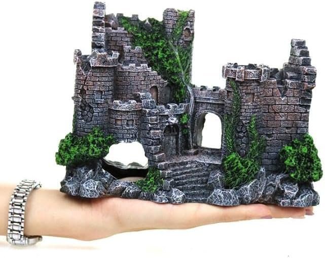 Aquarium decoratie ornamenten set met kunstmatige planten en realistisch design