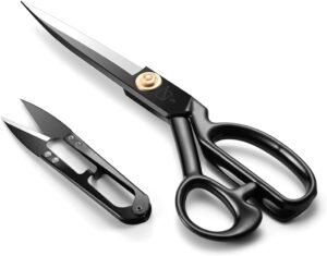 Naaischaar 24 cm Koolstofstaal – Kleermakersschaar met Comfortabele Handgrepen – Precisieschaar voor Naaiprojecten